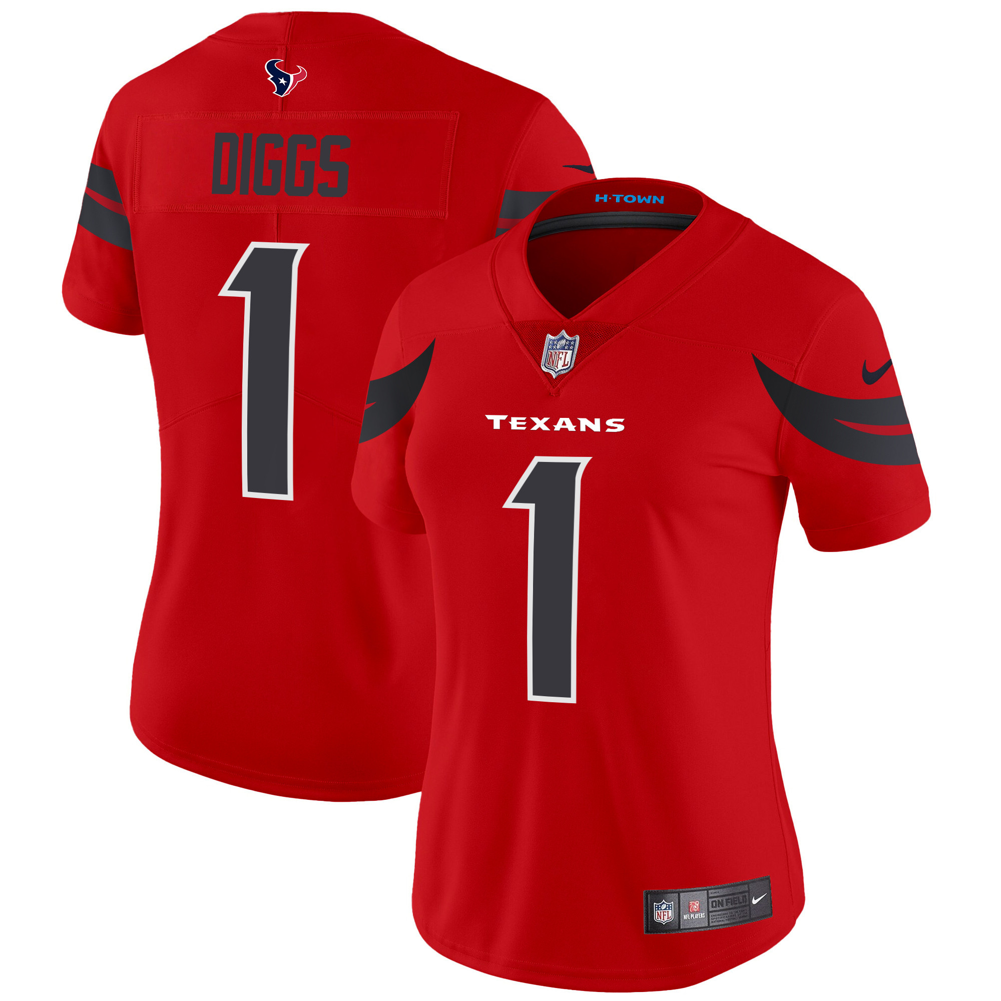 Women's Stefon Diggs Houston Texans 2024 Vapor Limited Red Jersey V3 - All Stitched