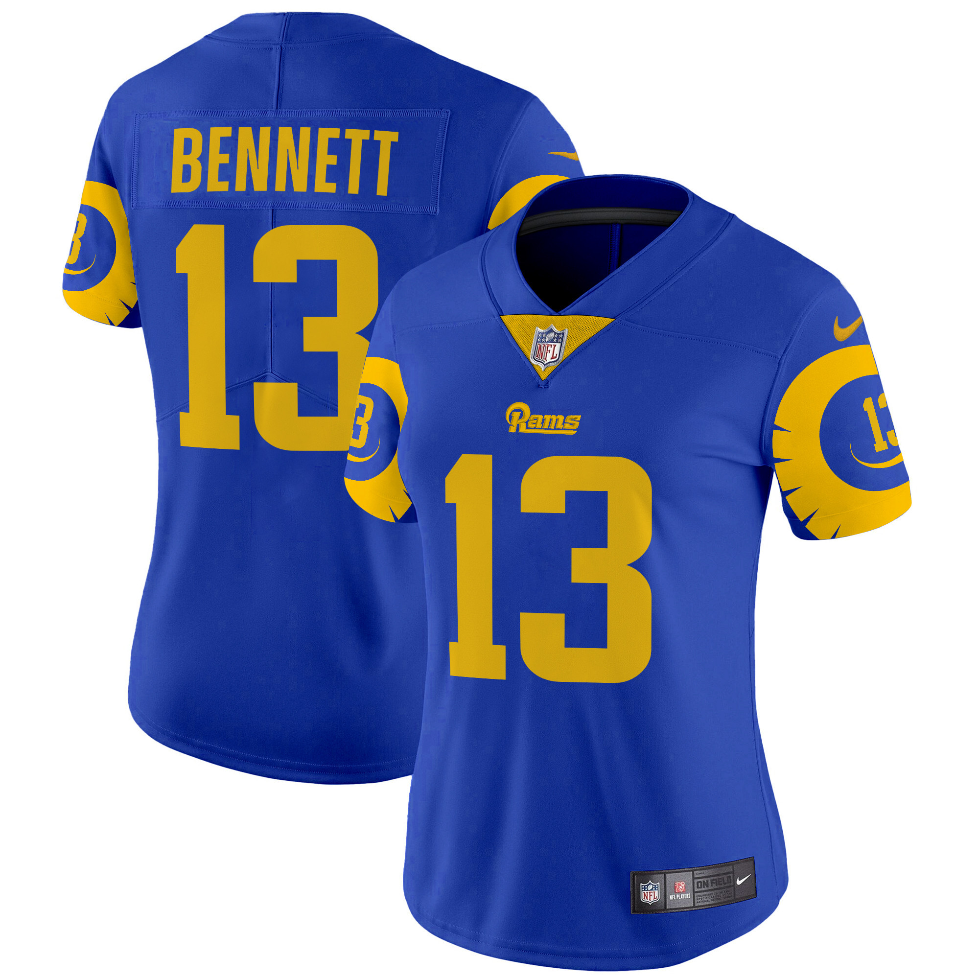 Women's Stetson Bennett Los Angeles Rams Special Vapor Limited Royal Jersey - All Stitched