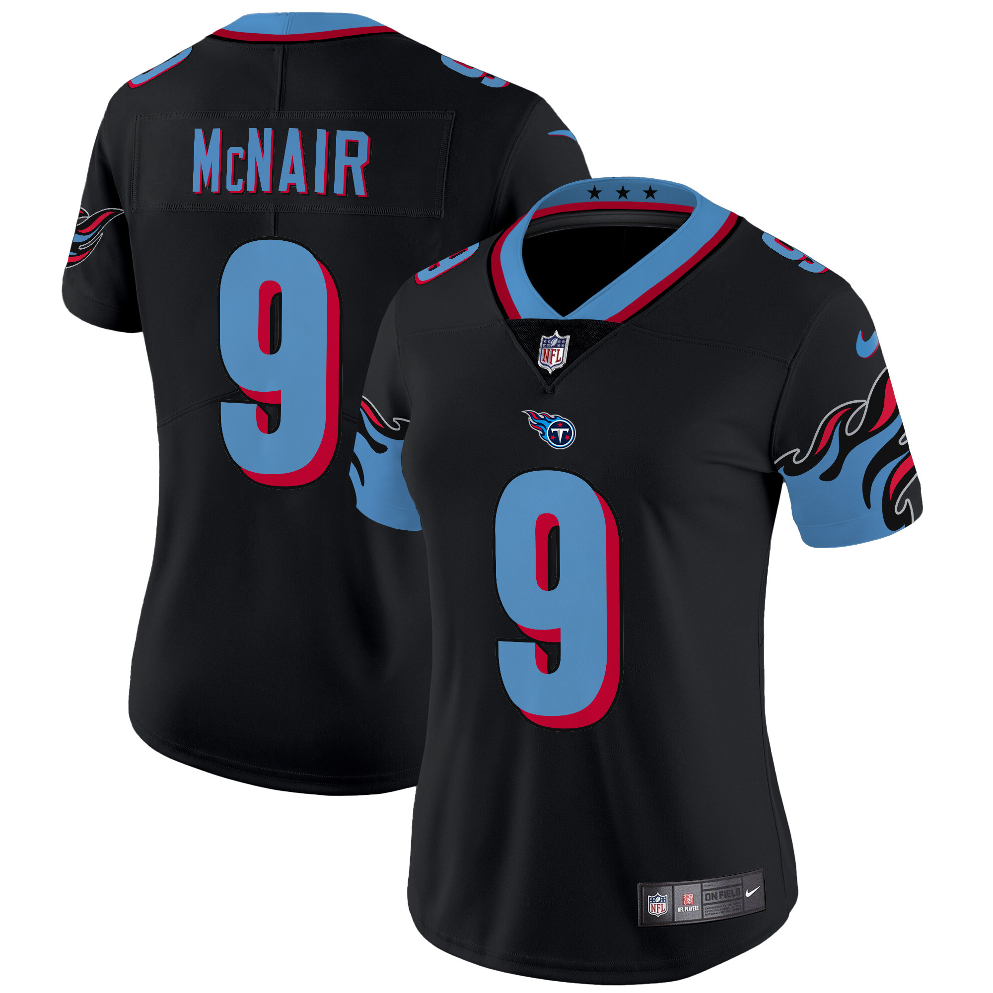 Women's Steve Mcnair Tennessee Titans Special Vapor Limited Black Jersey - All Stitched
