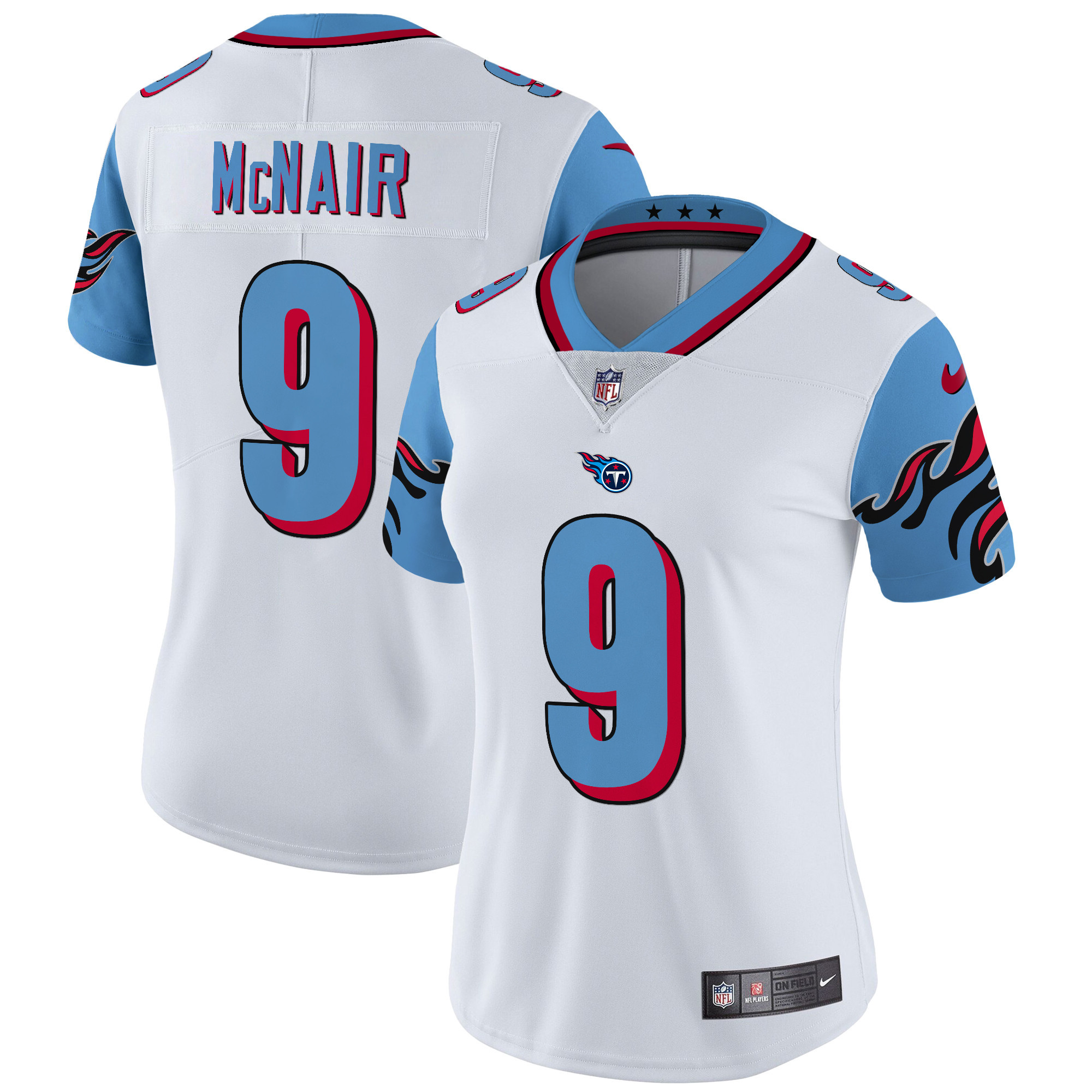 Women's Steve Mcnair Tennessee Titans Special Vapor Limited Blue Sleeves Jersey - All Stitched