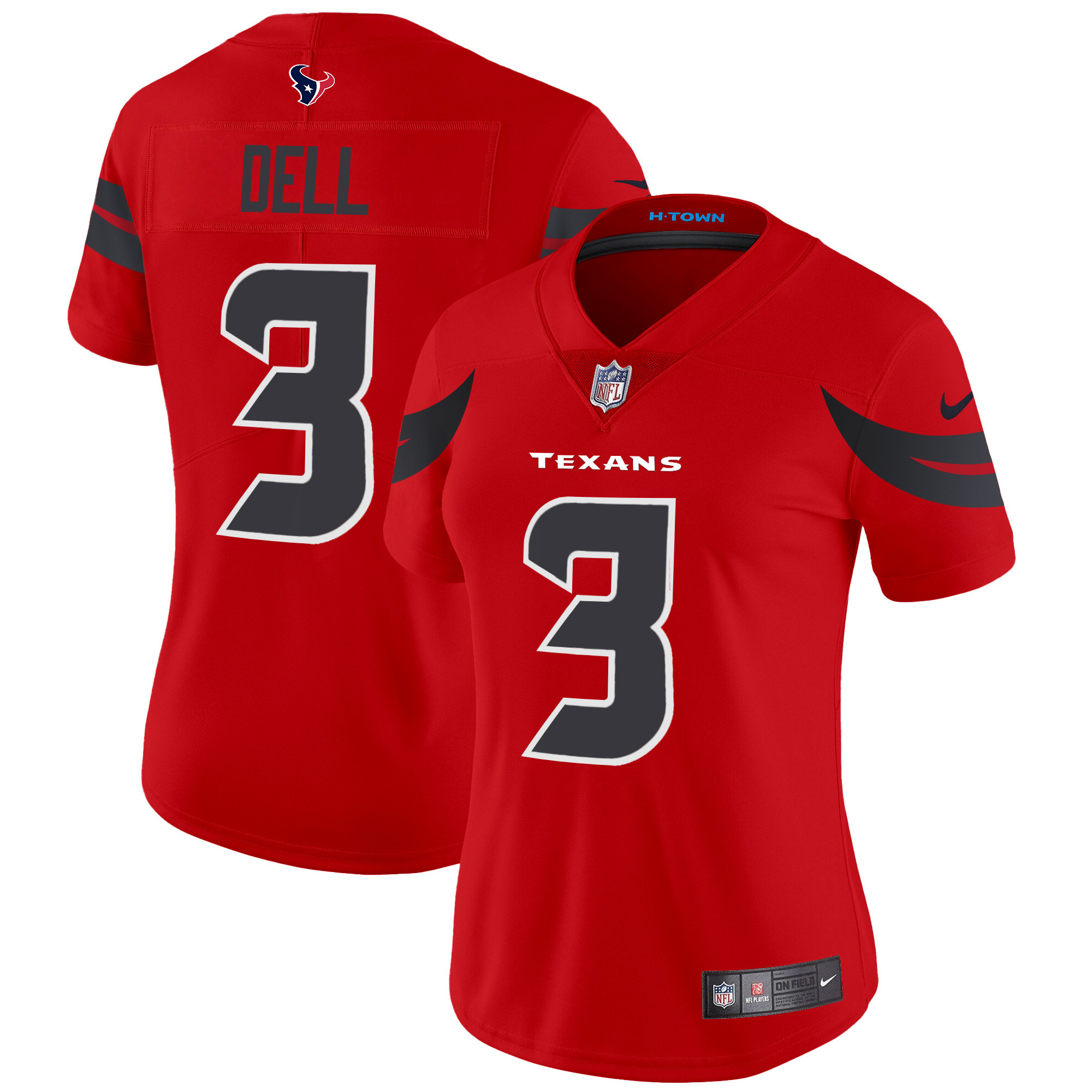 Women's Tank Dell Houston Texans 2024 Vapor Limited Red Jersey V3 - All Stitched