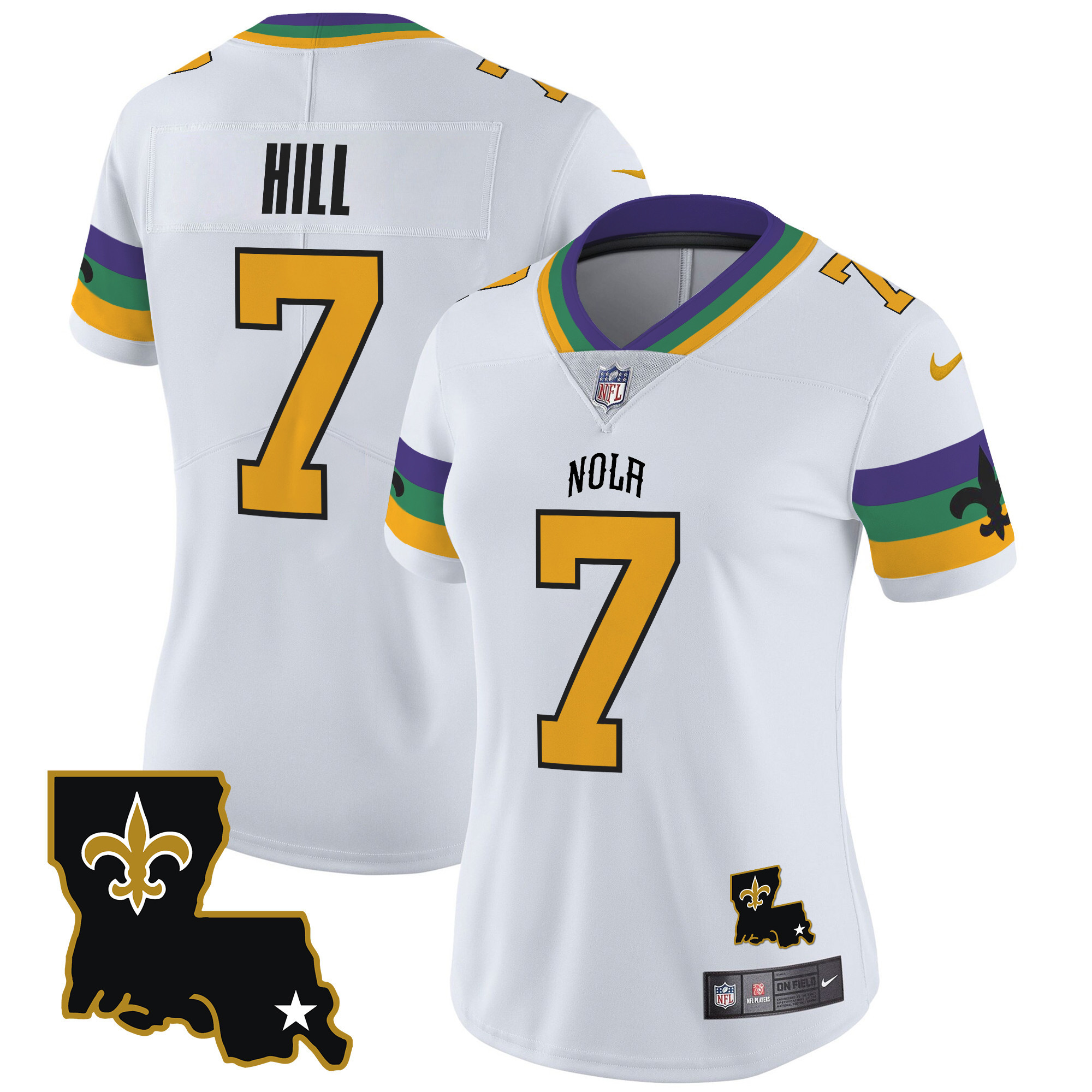 Women's Taysom Hill New Orleans Saints 2024 New Orleans City Vapor Limited White Jersey - All Stitched
