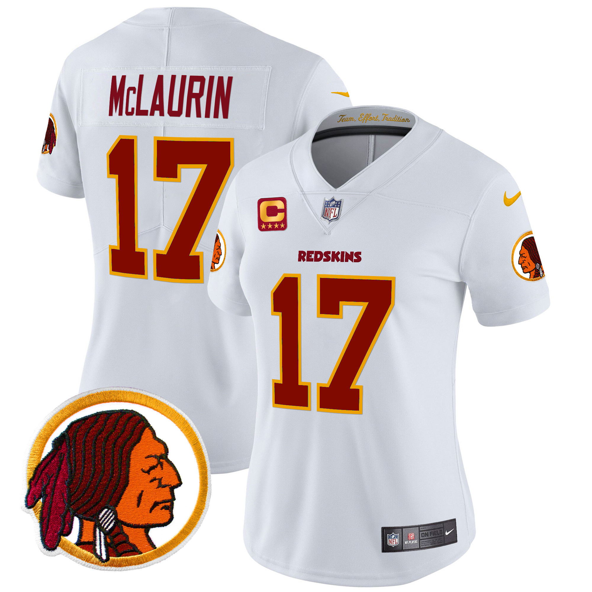 Women's Terry McLaurin Washington Redskins Throwback Vapor Limited White Jersey V2 - All Stitched