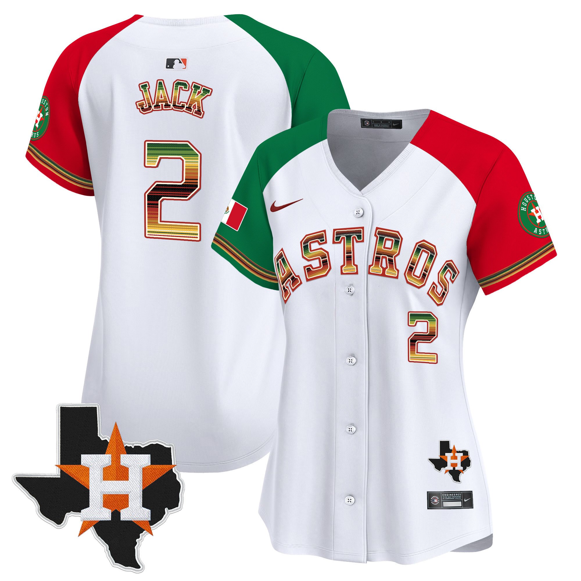Women's Travis Scott Houston Astros Mexico Traditional Style Vapor Premier Limited Alternate Jersey - All Stitched