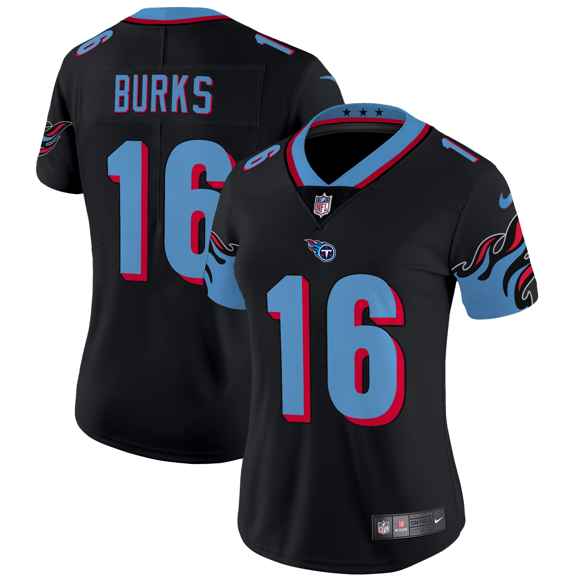 Women's Treylon Burks Tennessee Titans Special Vapor Limited Black Jersey - All Stitched