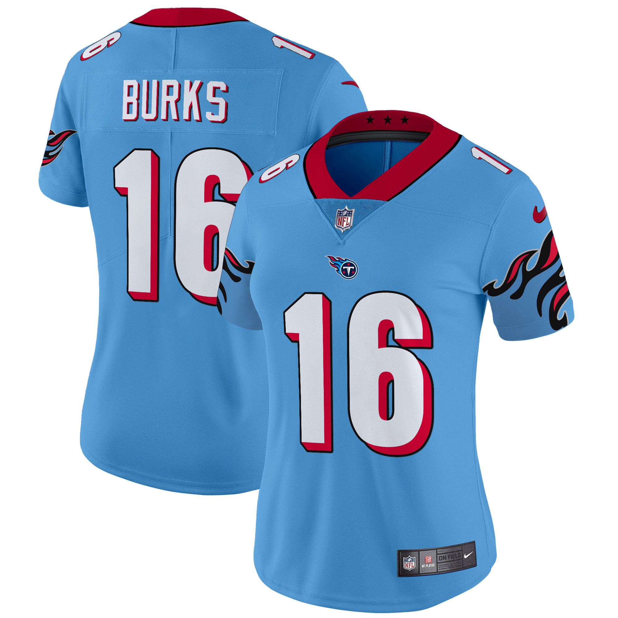 Women's Treylon Burks Tennessee Titans Special Vapor Limited Light Blue Jersey - All Stitched
