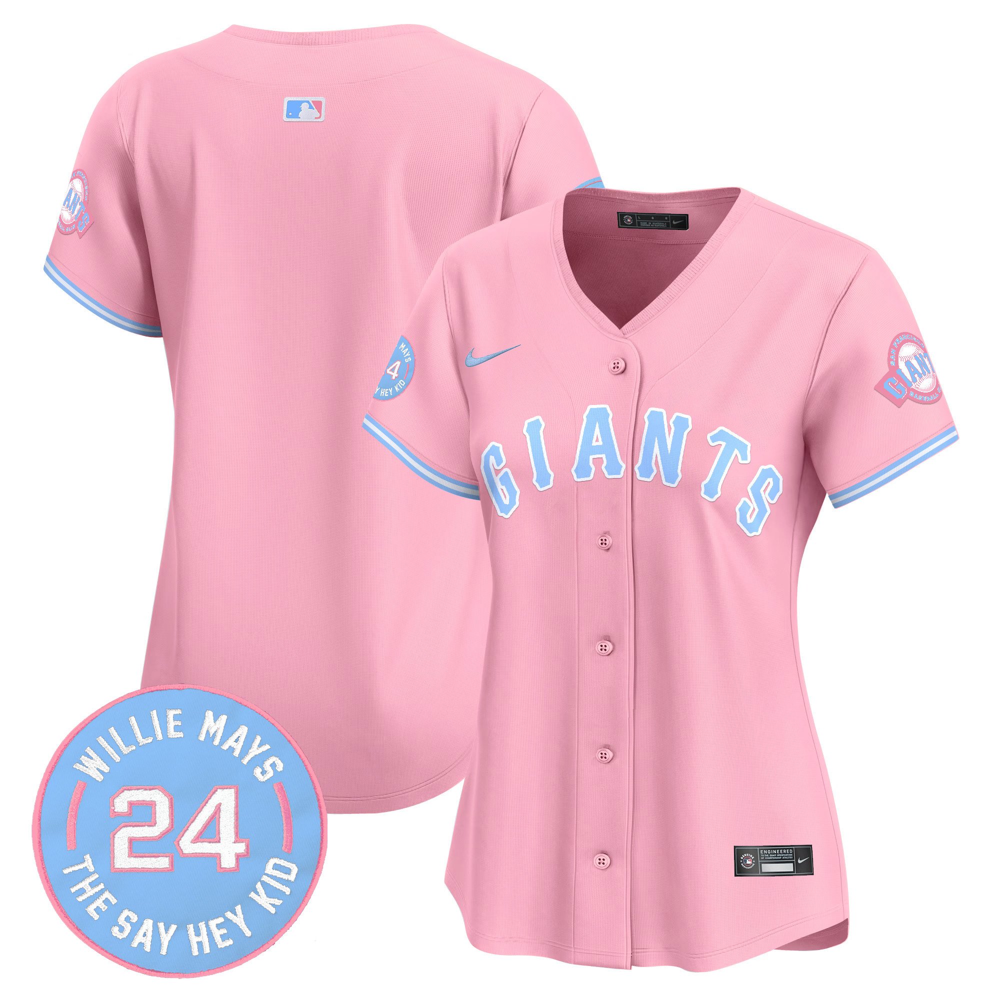 Women's Unisex San Francisco Giants Bubblegum Pink Vapor Premier Limited Pink Jersey - All Stitched