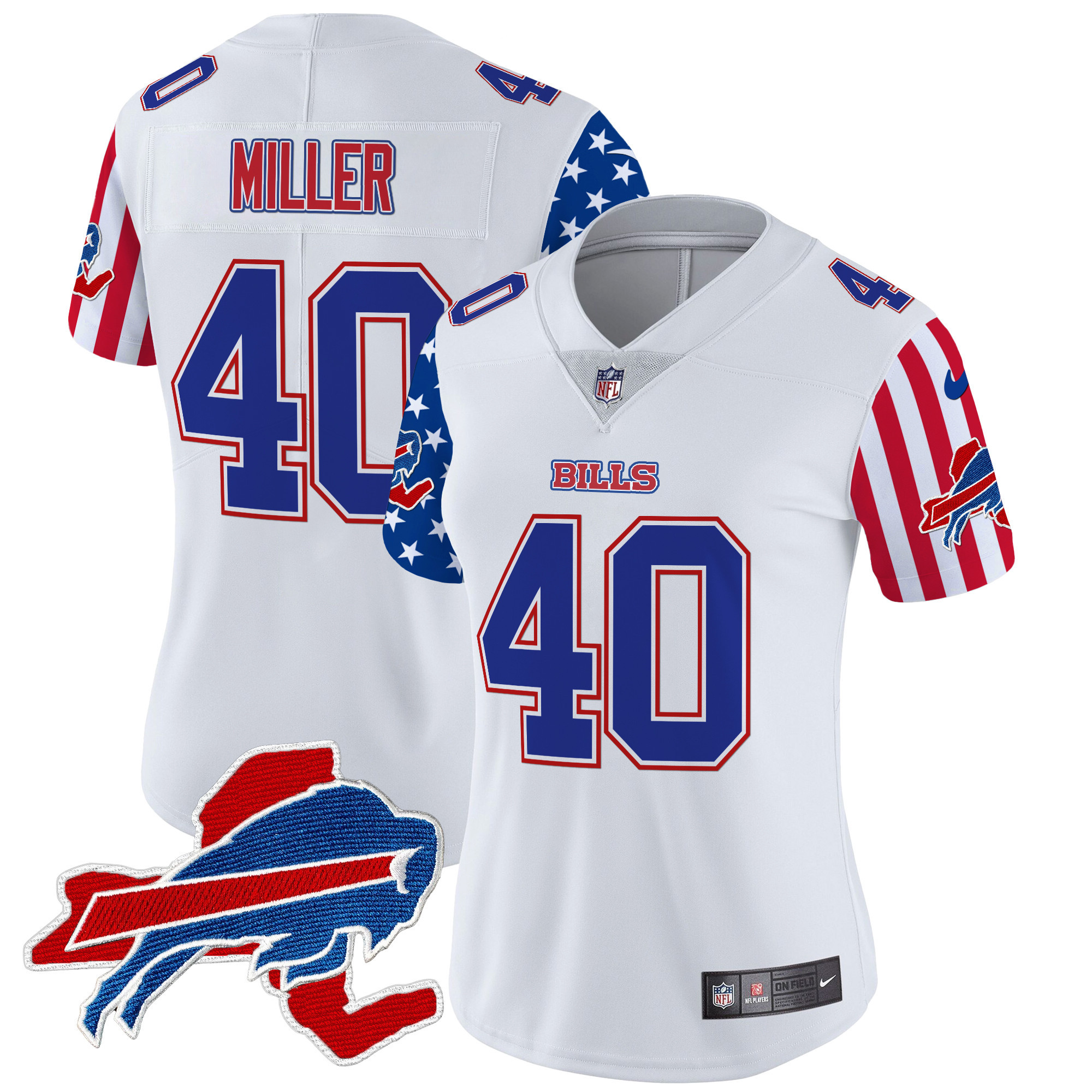 Women's Von Miller Buffalo Bills American Style Vapor Limited White Jersey - All Stitched