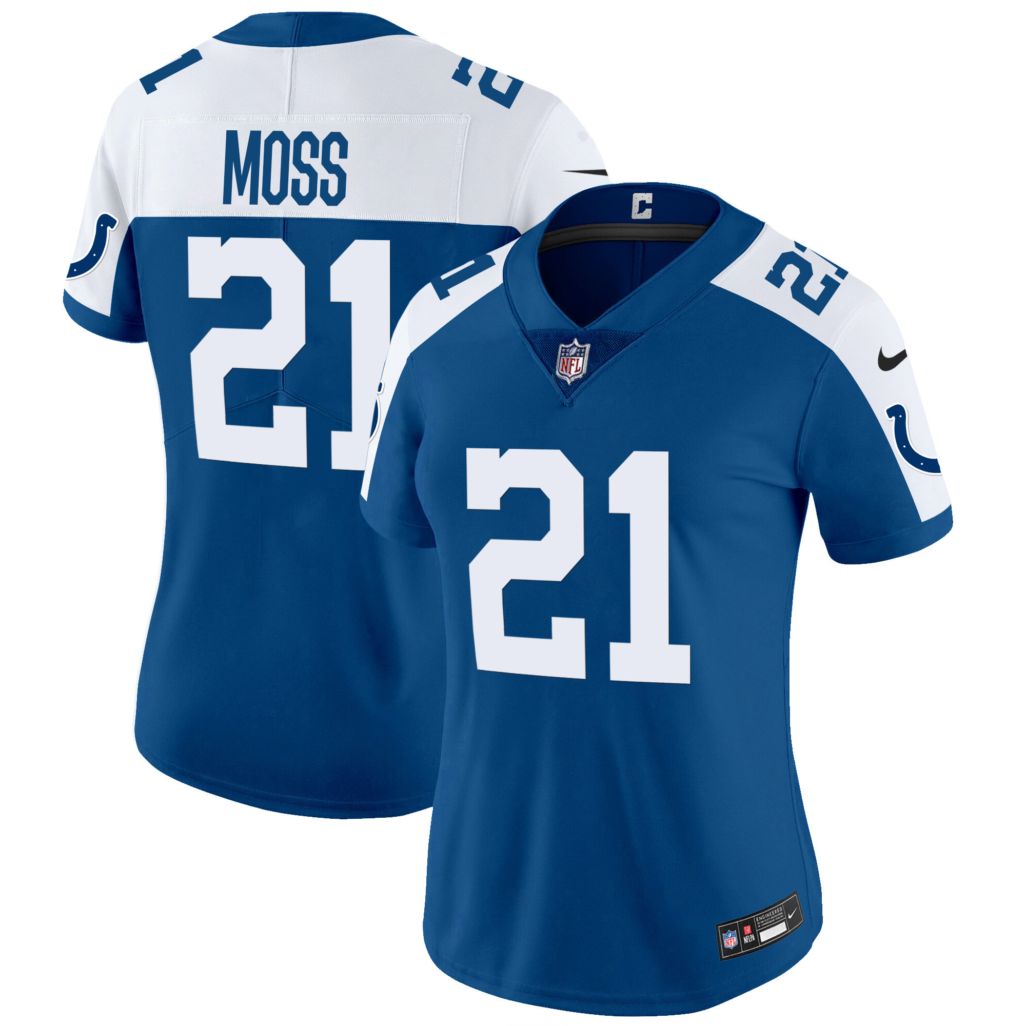 Women's Zack Moss Indianapolis Colts Vapor Limited Royal Alternate Jersey - All Stitched