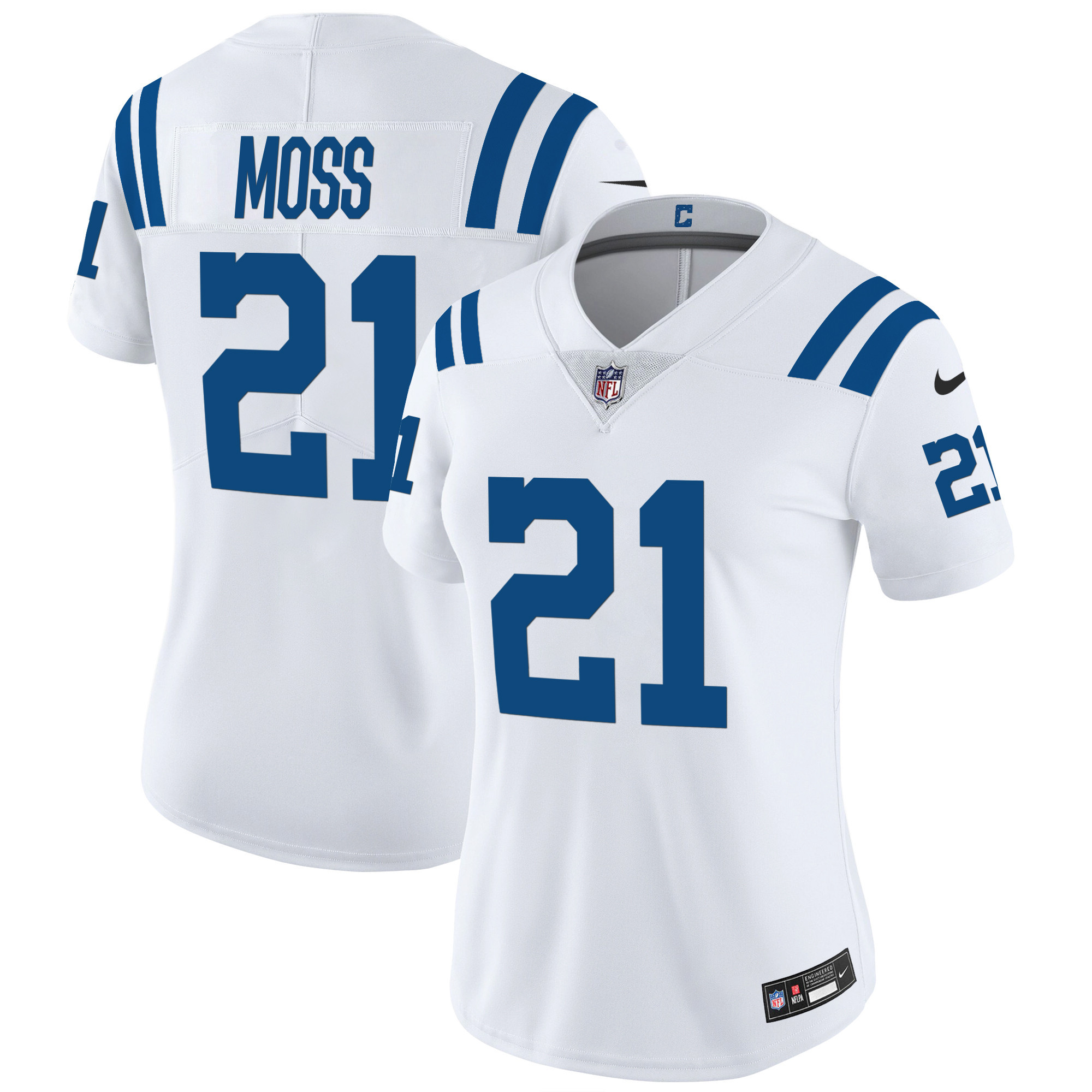 Women's Zack Moss Indianapolis Colts Vapor Limited White Jersey - All Stitched