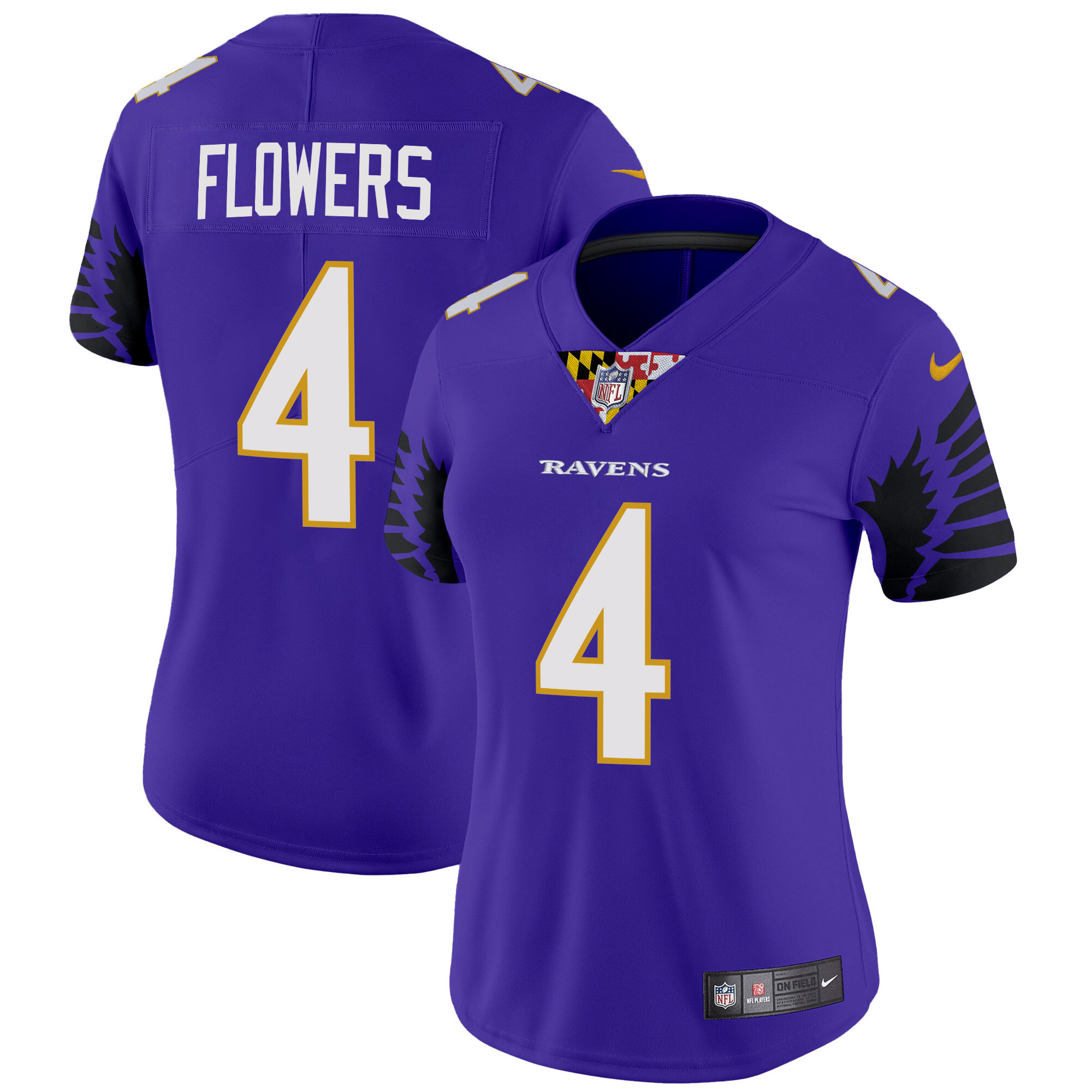 Women's Zay Flowers Baltimore Ravens Special Vapor Limited Purple Jersey - All Stitched