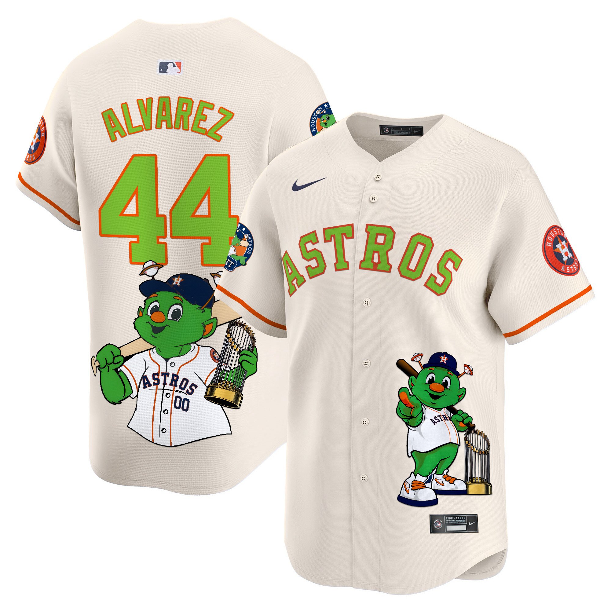 Yordan Â¡lvarezUnisex Houston Astros Orbit Vapor Premier Limited Cream Jersey - Printed