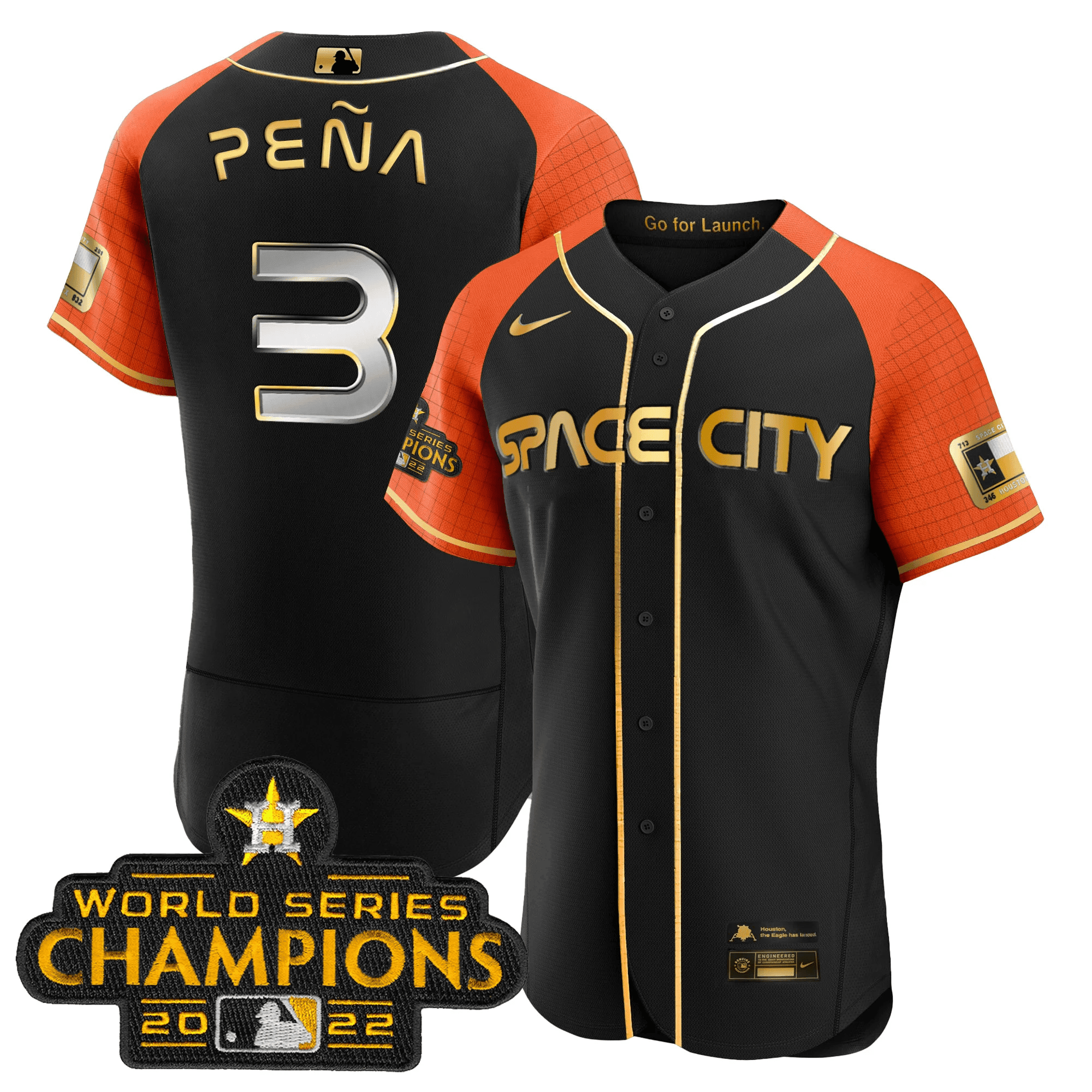 Youth's Jeremy Pena Houston Astros 2023 Space City Champions Flex Alternate Jersey Ã± All Stitched
