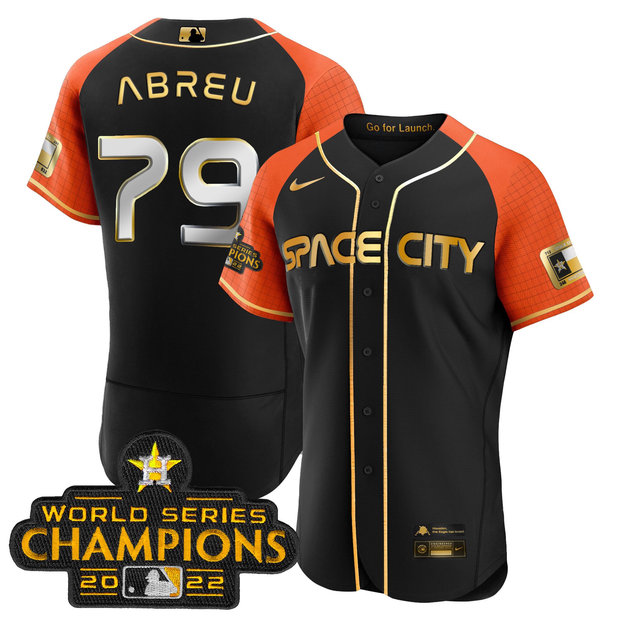 Youth's Jose Abreu Houston Astros 2023 Space City Champions Flex Alternate Jersey Ã± All Stitched