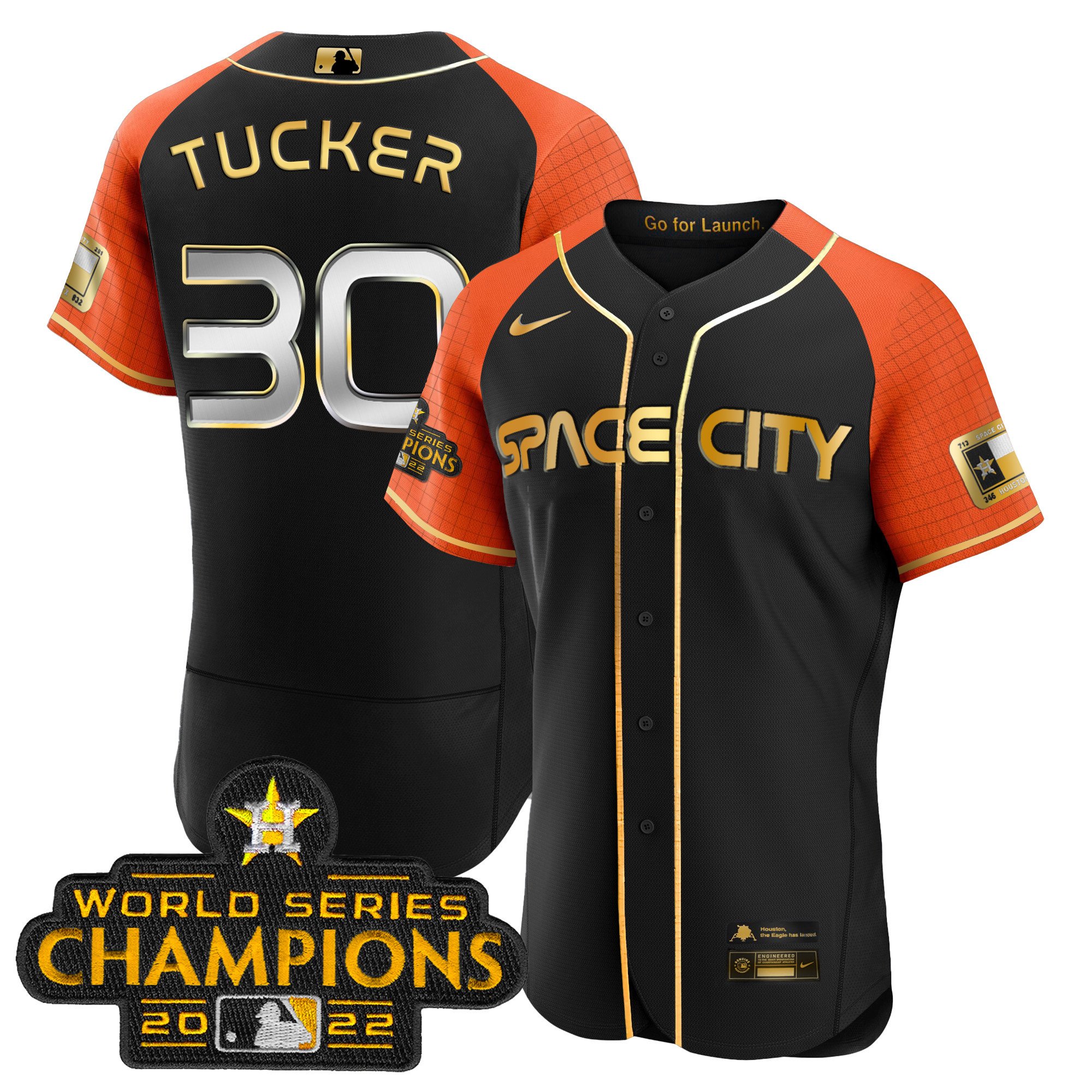Youth's Kyle Tucker Houston Astros 2023 Space City Champions Flex Alternate Jersey Ã± All Stitched