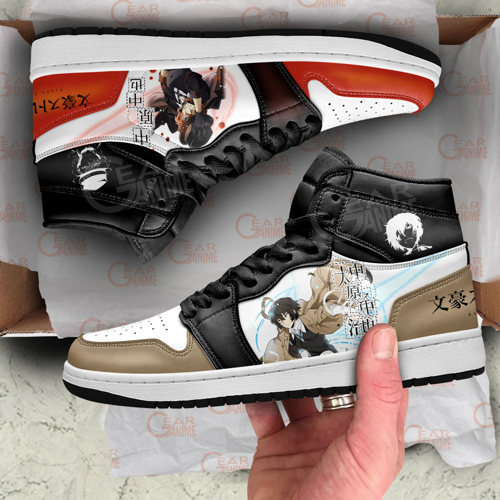 Osamu and Chuuya JD1s Sneakers Bungo Stray Dogs Anime Shoes, Air Jordan Hightop