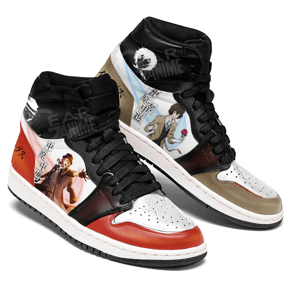 Osamu and Chuuya JD1s Sneakers Bungo Stray Dogs Anime Shoes, Air Jordan Hightop