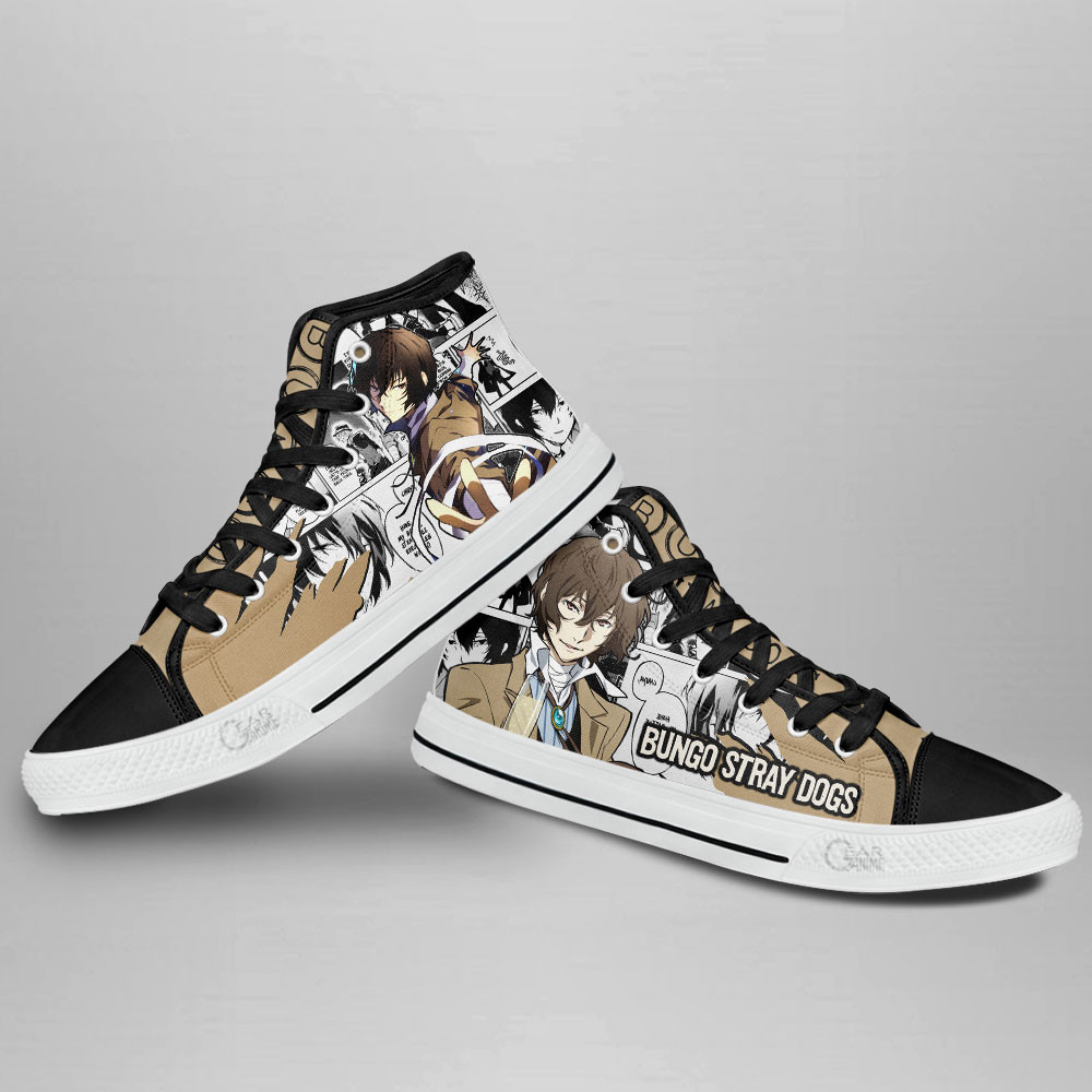 Osamu Dazai High Top Shoes Bungo Stray Dogs Custom Anime Sneakers