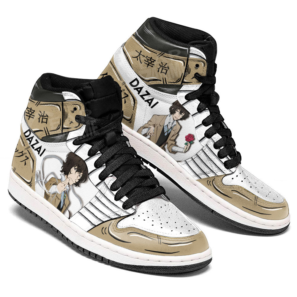 Osamu Dazai JD1s Sneakers Bungo Stray Dogs Anime Shoes, Air Jordan Hightop