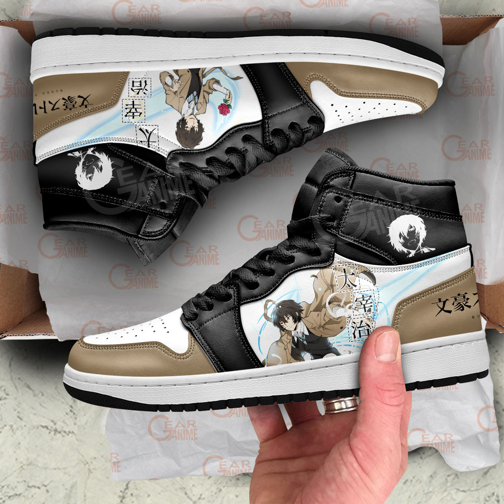 Osamu Dazai JD1s Sneakers Bungo Stray Dogs Anime Shoes, Air Jordan Hightop