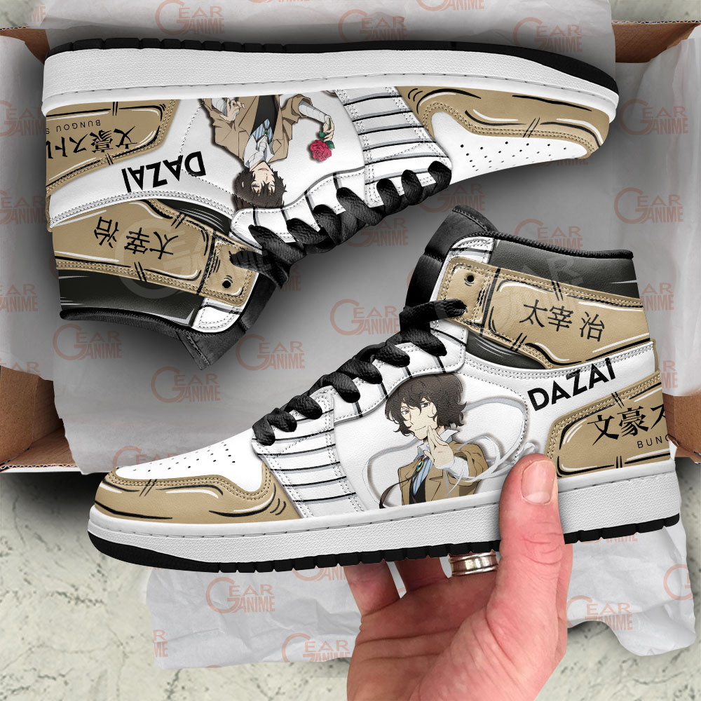 Osamu Dazai JD1s Sneakers Bungo Stray Dogs Anime Shoes, Air Jordan Hightop