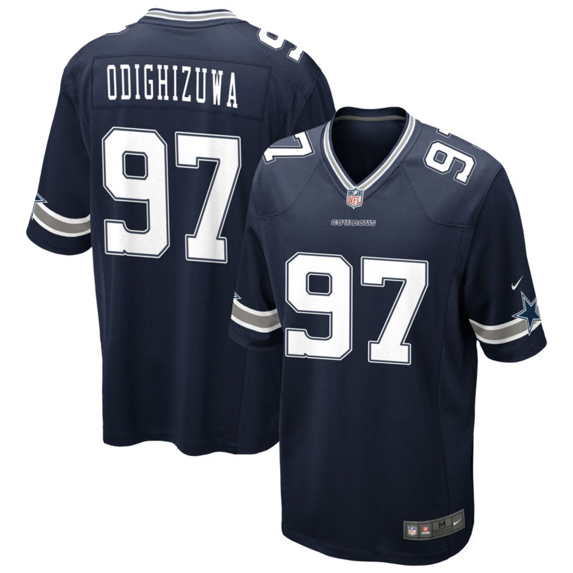 Osawaru Odighizuwa Dallas Cowboys Navy Jersey - All Stitched 