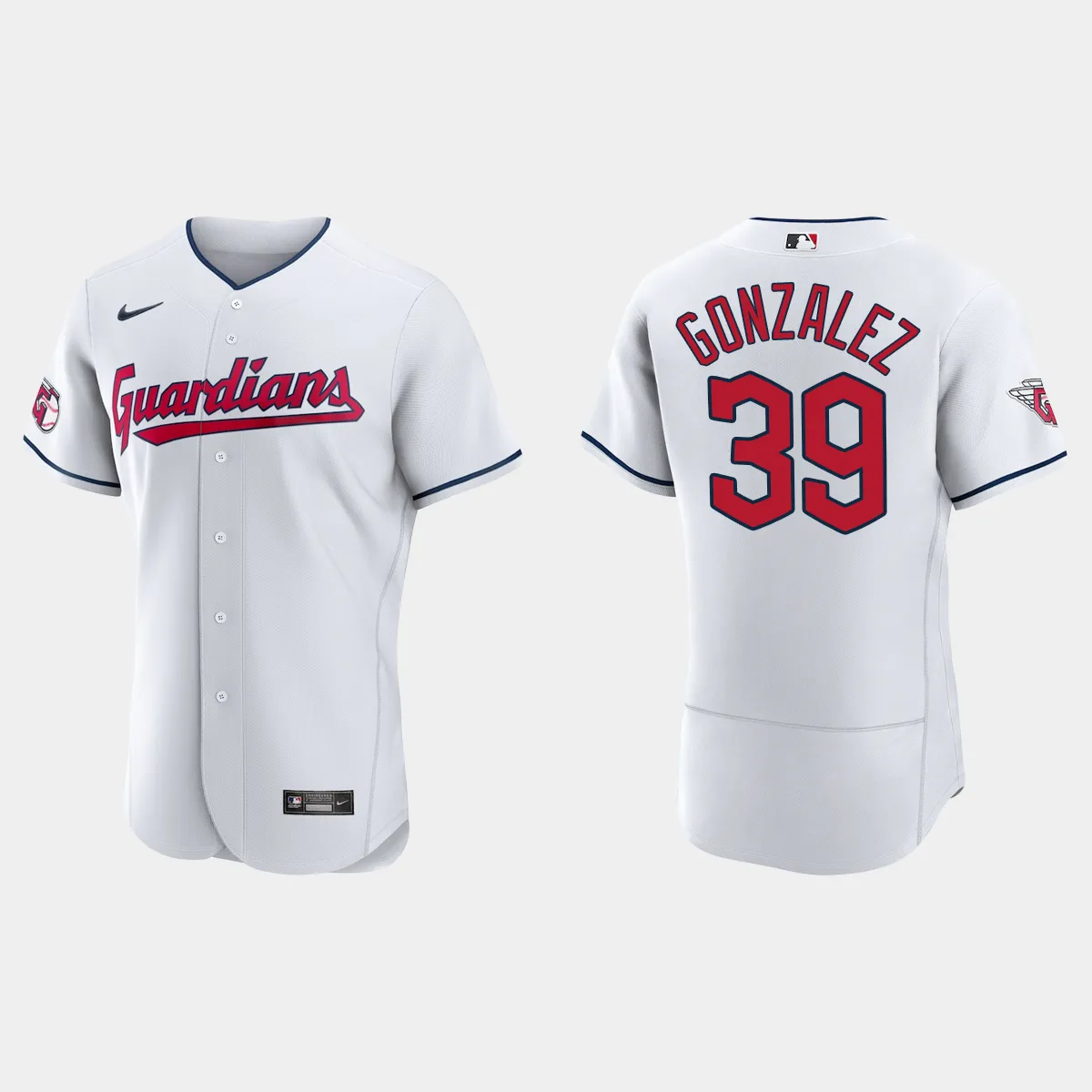 Oscar Gonzalez Cleveland Guardians Jersey - White