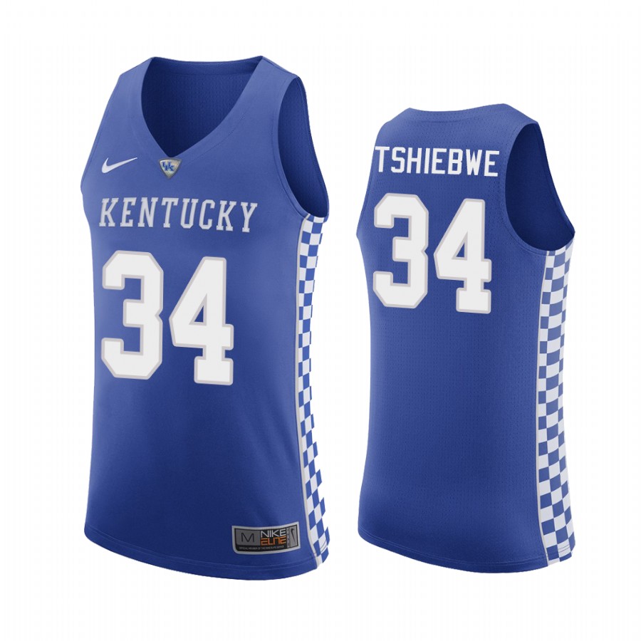Oscar Tshiebwe Kentucky Wildcats Royal Jersey 2021 Transfer Away