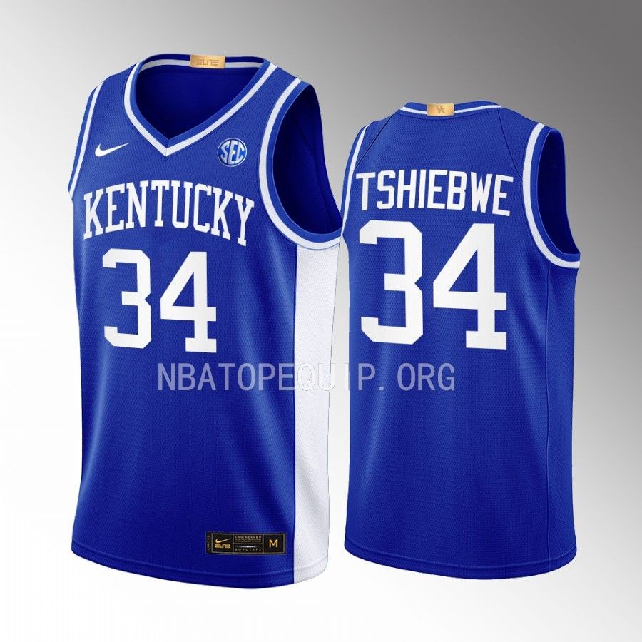 Oscar Tshiebwe Kentucky Wildcats Royal Jersey 2022-23 Throwback Go Big Blue