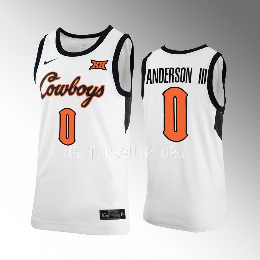 OSU Cowboys Avery Anderson III Jersey 2022-23 Classic White Uniform