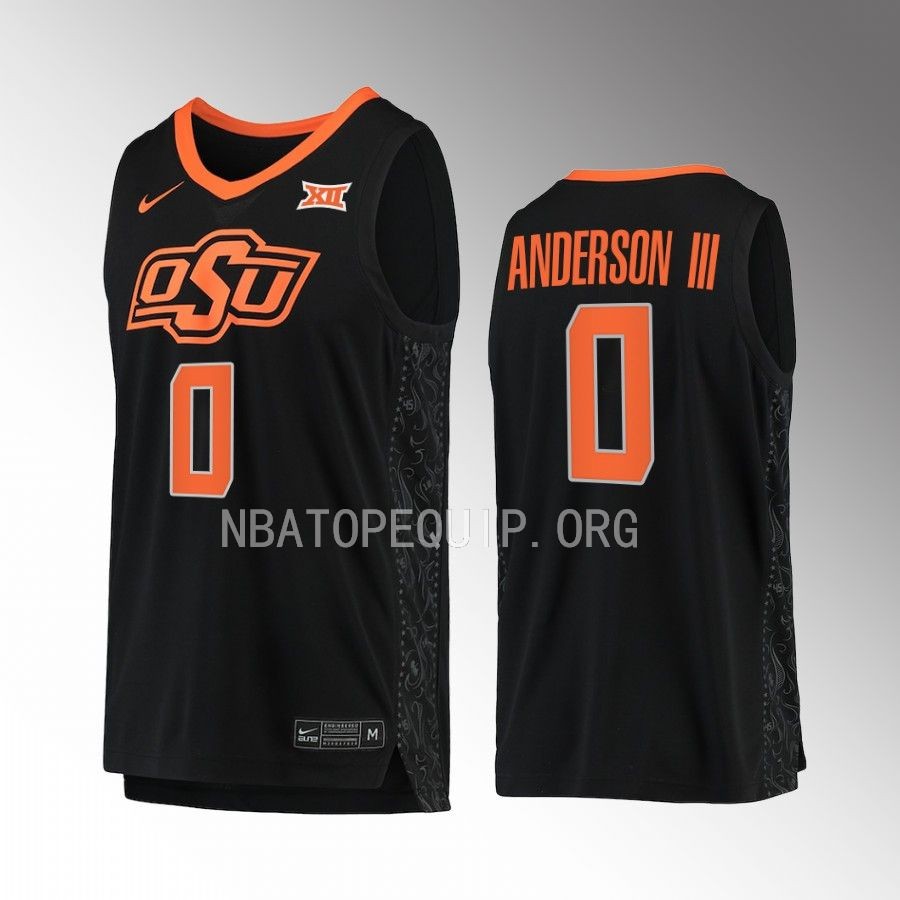 OSU Cowboys Avery Anderson III Jersey 2022-23 College Black Uniform
