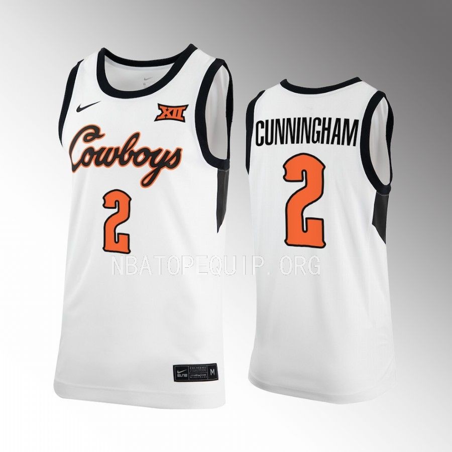 OSU Cowboys Cade Cunningham Jersey Classic White Uniform
