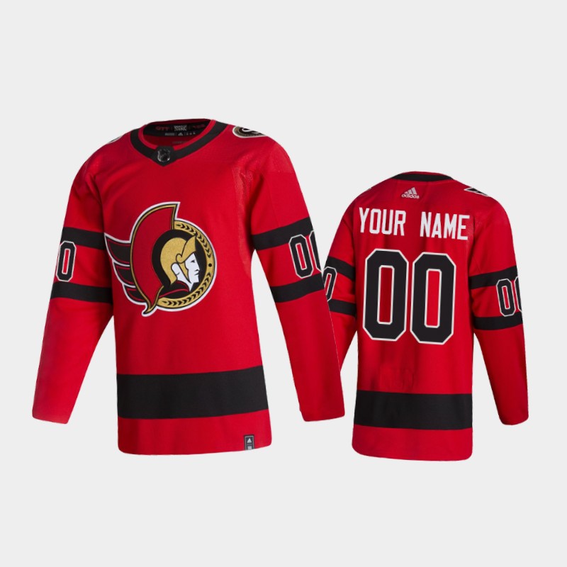 Ottawa Senators Custom #00 Reverse Retro 2020-21 Red Jersey