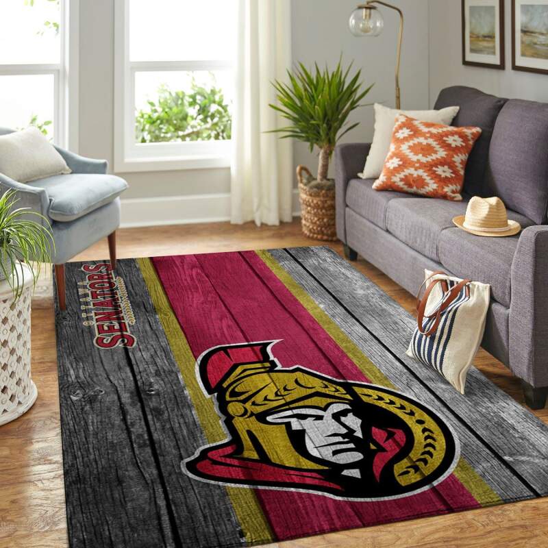 Ottawa Senators Living Room Area Rectangle Rug