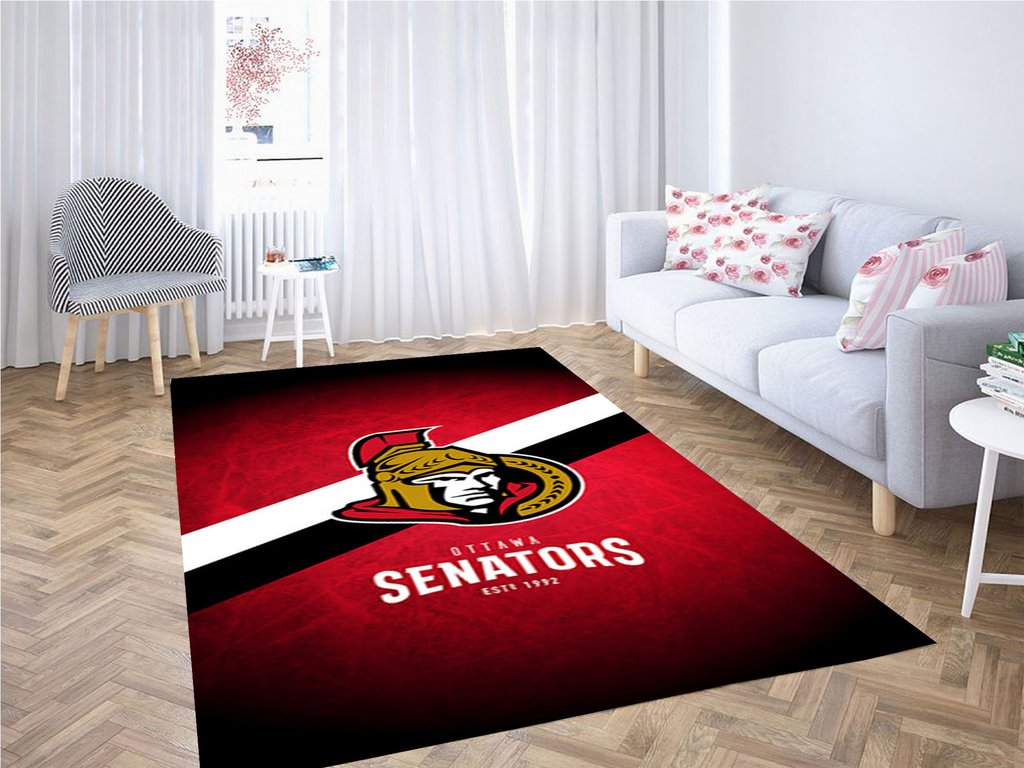Ottawa Senators Living Room Modern Carpet Rectangle Rug