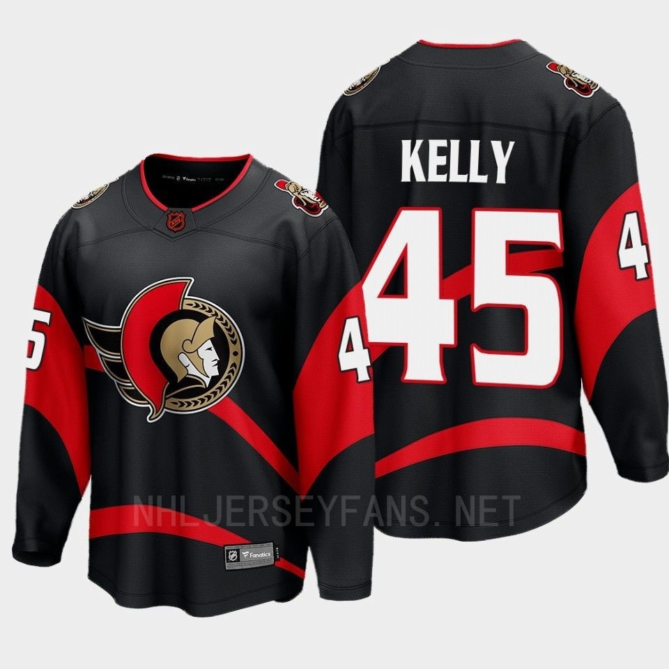 Ottawa Senators Parker Kelly 45 Special Edition 2.0 Black Stitched Jersey 2022 Breakaway Player