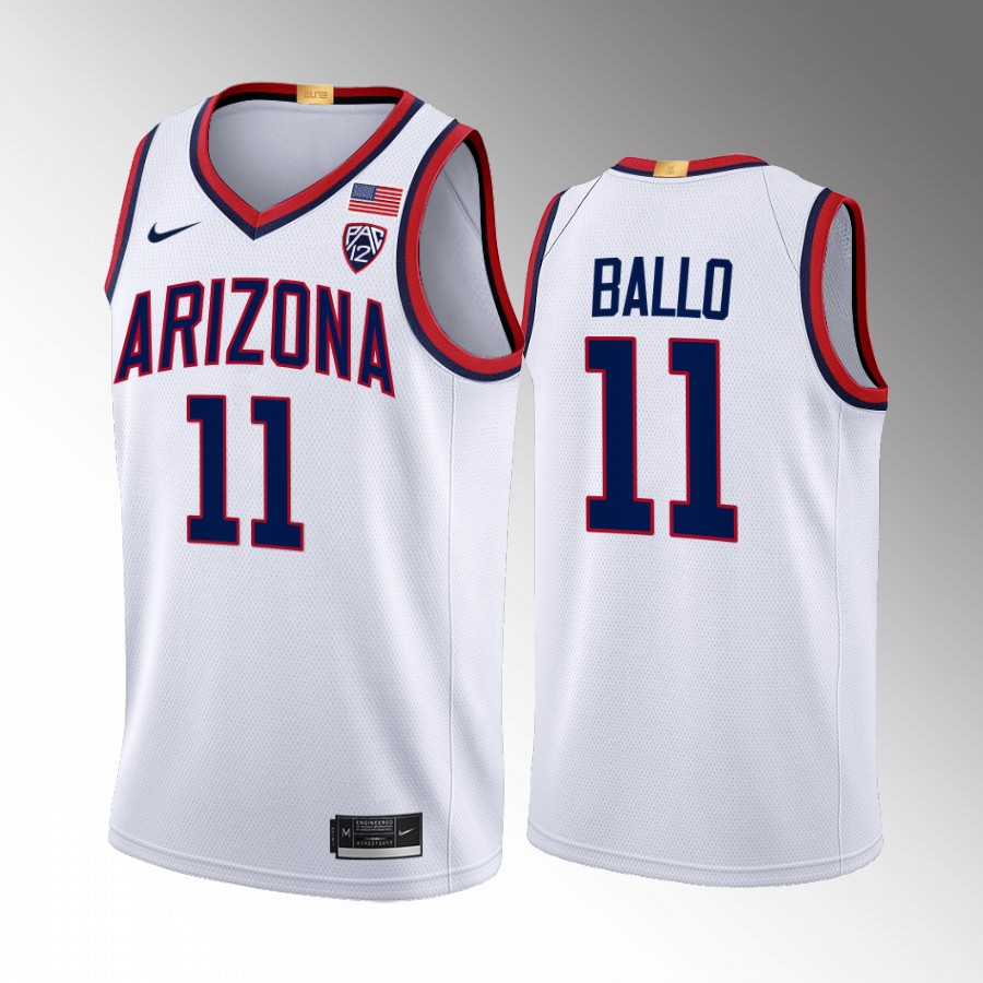 Oumar Ballo Arizona Wildcats White Jersey 2022-23 Limited
