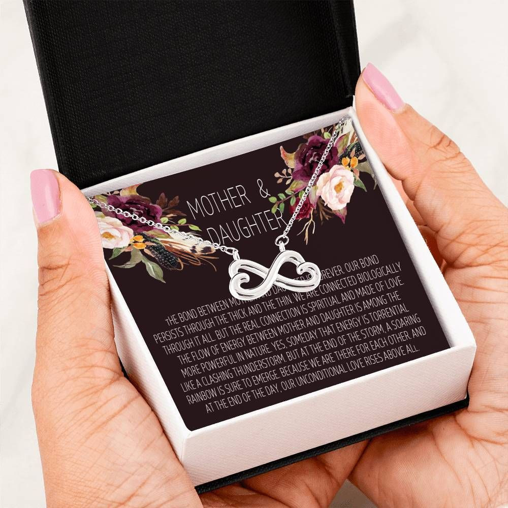 Our Unconditional Love Rises Above All Infinity Heart Necklace Gift For Mother
