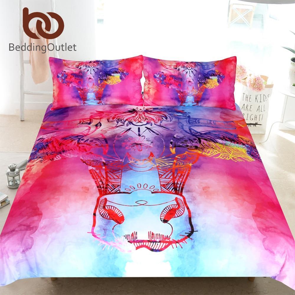 Outlet Bull Cow 3-Piece Duvet Cover Bedding Set
