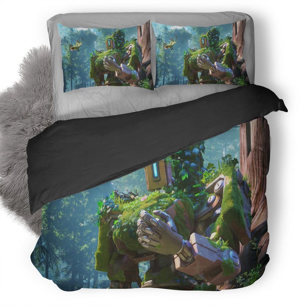 Overwatch Bastion 3D Customized Duvet Cover Bedding Set