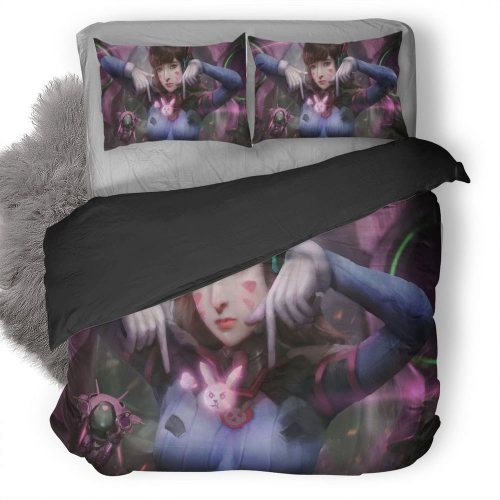 Overwatch D.Va 62 3D Customized Duvet Cover Bedding Set