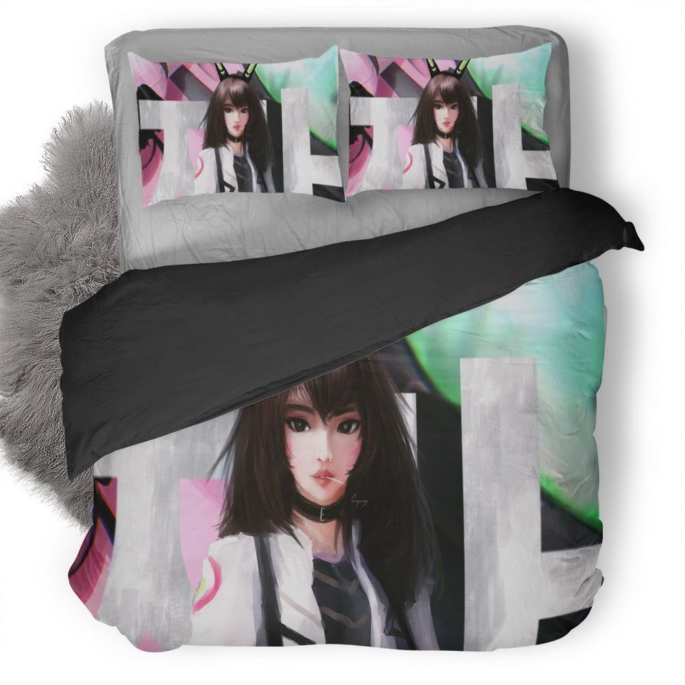 Overwatch D.Va 69 3D Customized Duvet Cover Bedding Set