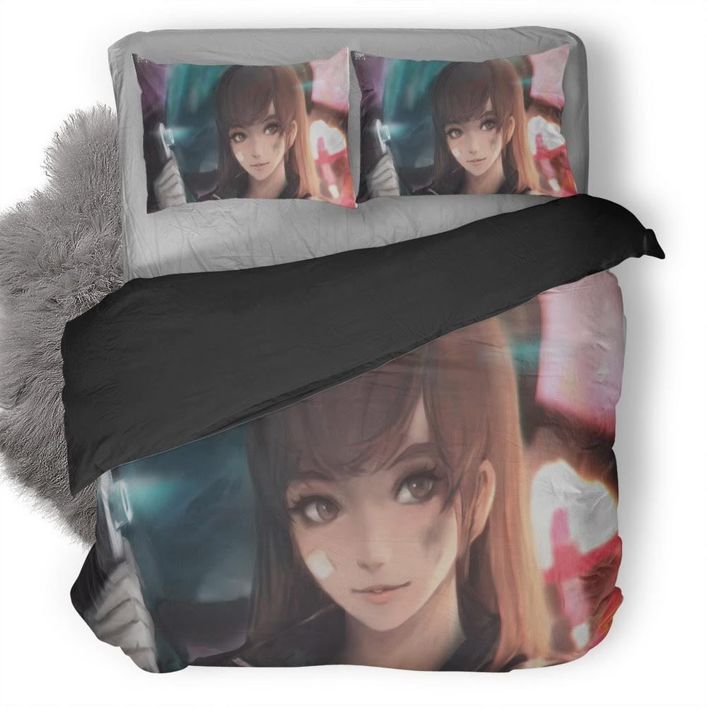 Overwatch D.Va Customized Duvet Cover Bedding Set