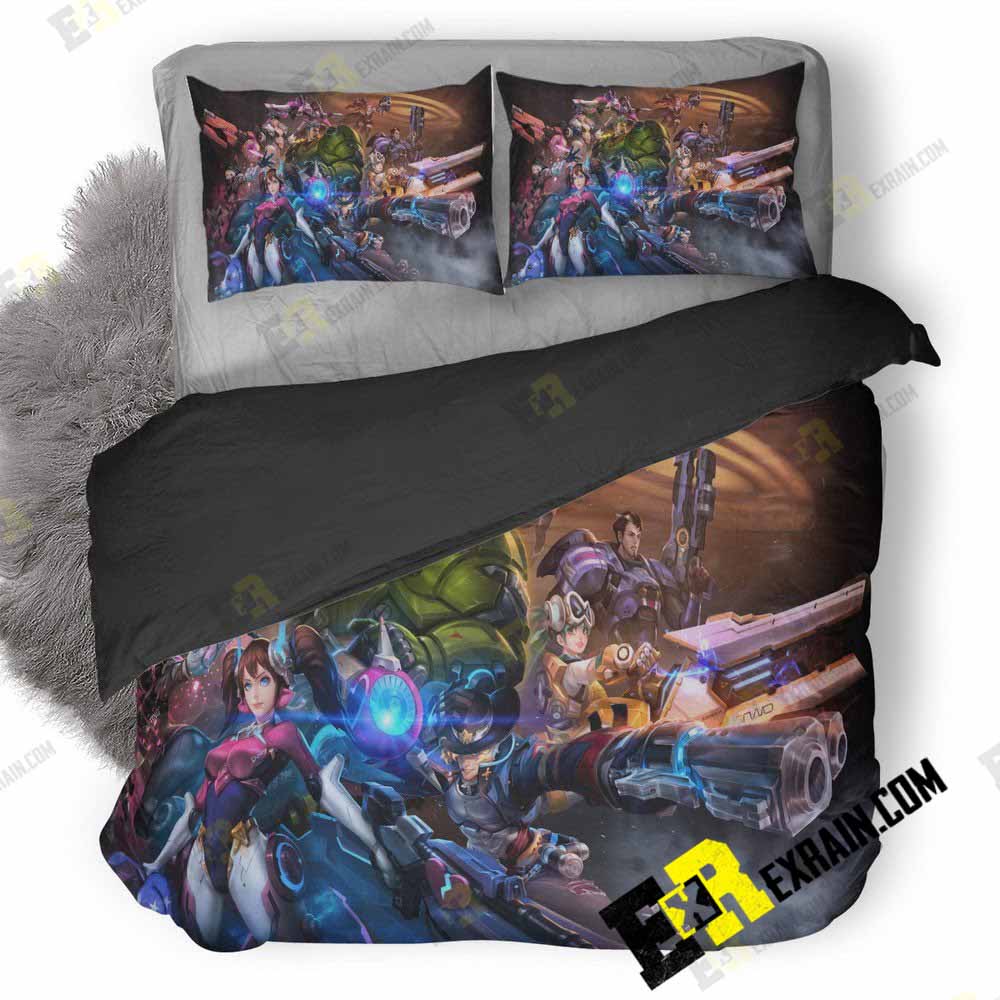 Overwatch Game Art 3D 3D Customized Duvet Cover Bedding Set