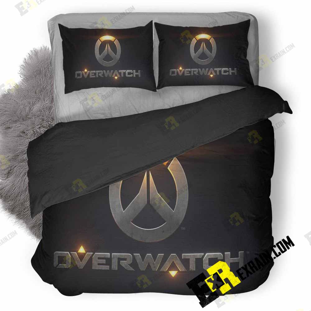 Overwatch Game Logo 3D Customized Duvet Cover Bedding Set