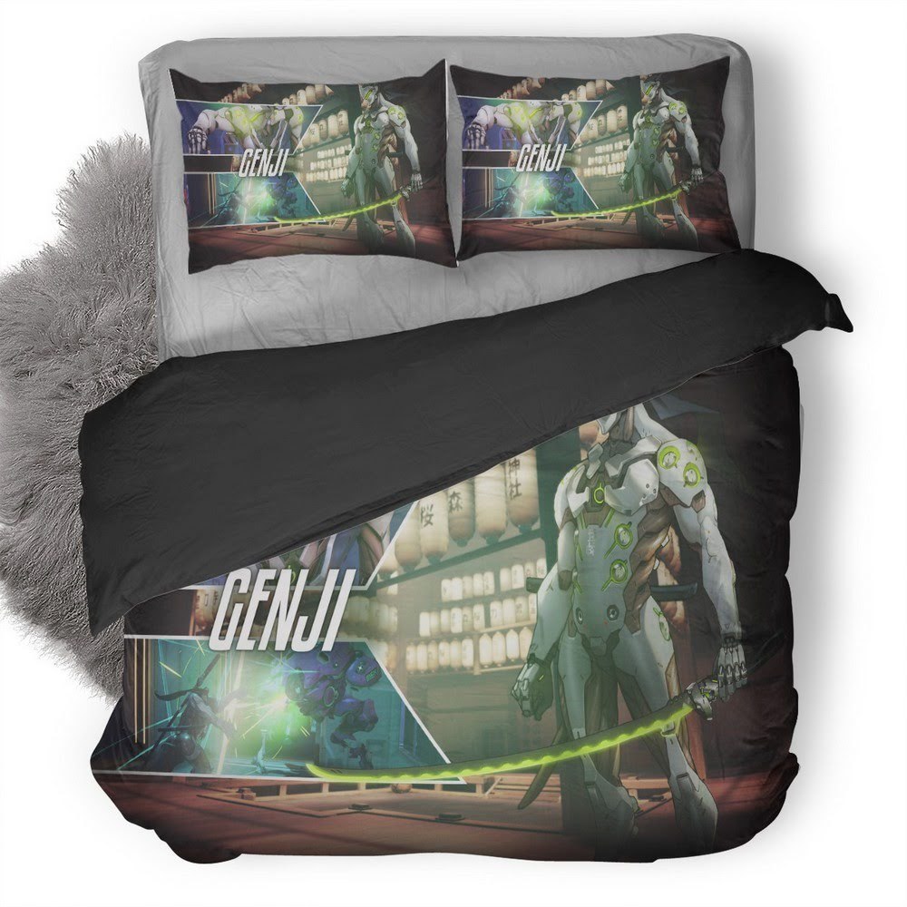 Overwatch Genji 3D Customized Duvet Cover Bedding Set