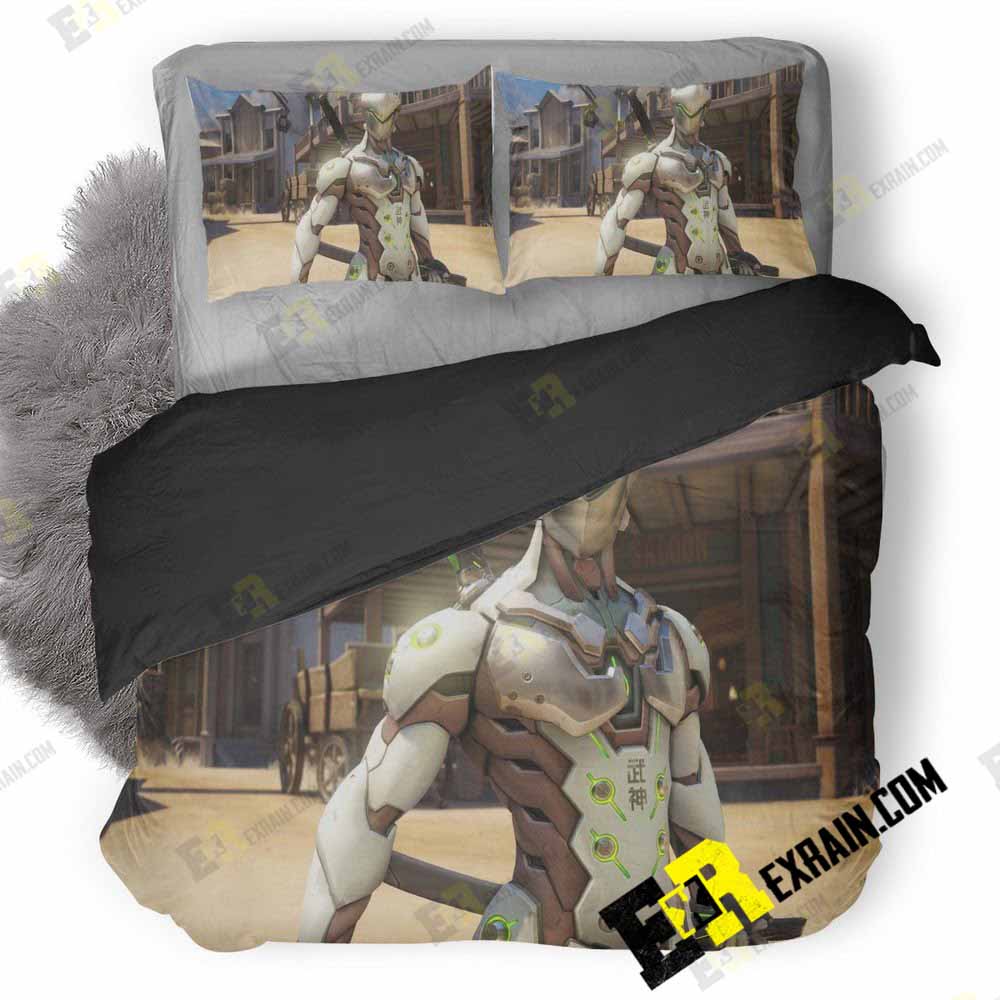 Overwatch Genji Ad 3D Customized Duvet Cover Bedding Set