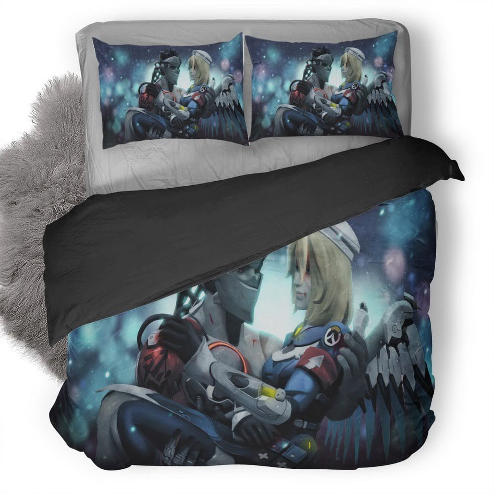 Overwatch Genji And Mercy 3D Customized Duvet Cover Bedding Set