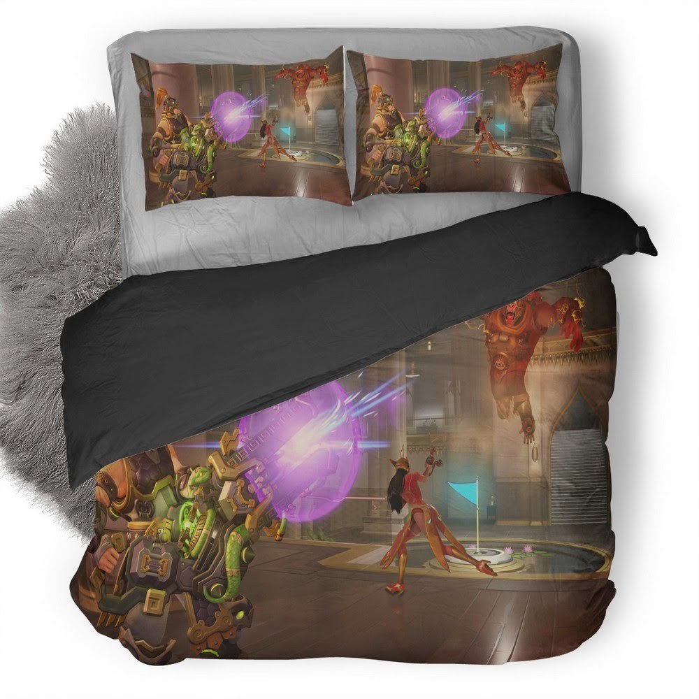 Overwatch Lunar New Year 3D Customized Duvet Cover Bedding Set