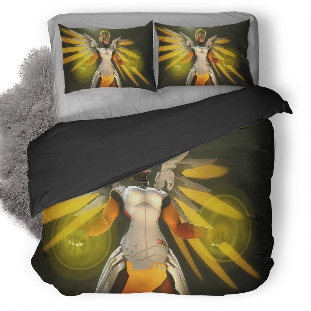 Overwatch Mercy 11 3D Customized Duvet Cover Bedding Set